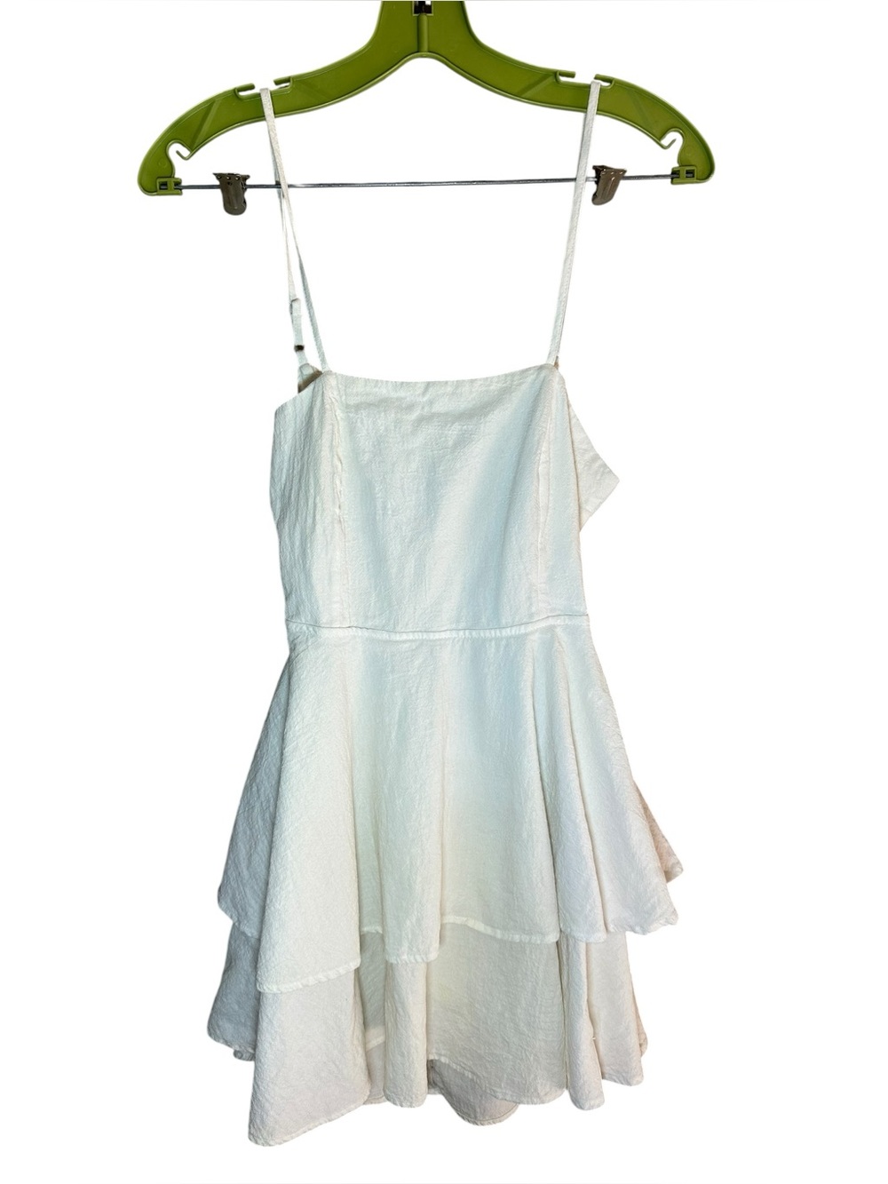 White tiered mini dress size XS - Picture 2 of 5